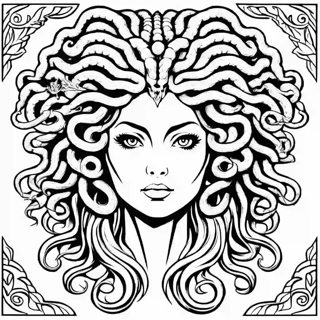 Medusa coloring pages
